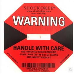 上海防震標簽,、防傾斜標簽,、SHOCKOKEE,上海問鑫電子